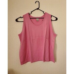 JMS Collection Women's Plus Size 4X Pink Stretch Knit Tank Top Sleeveless New
